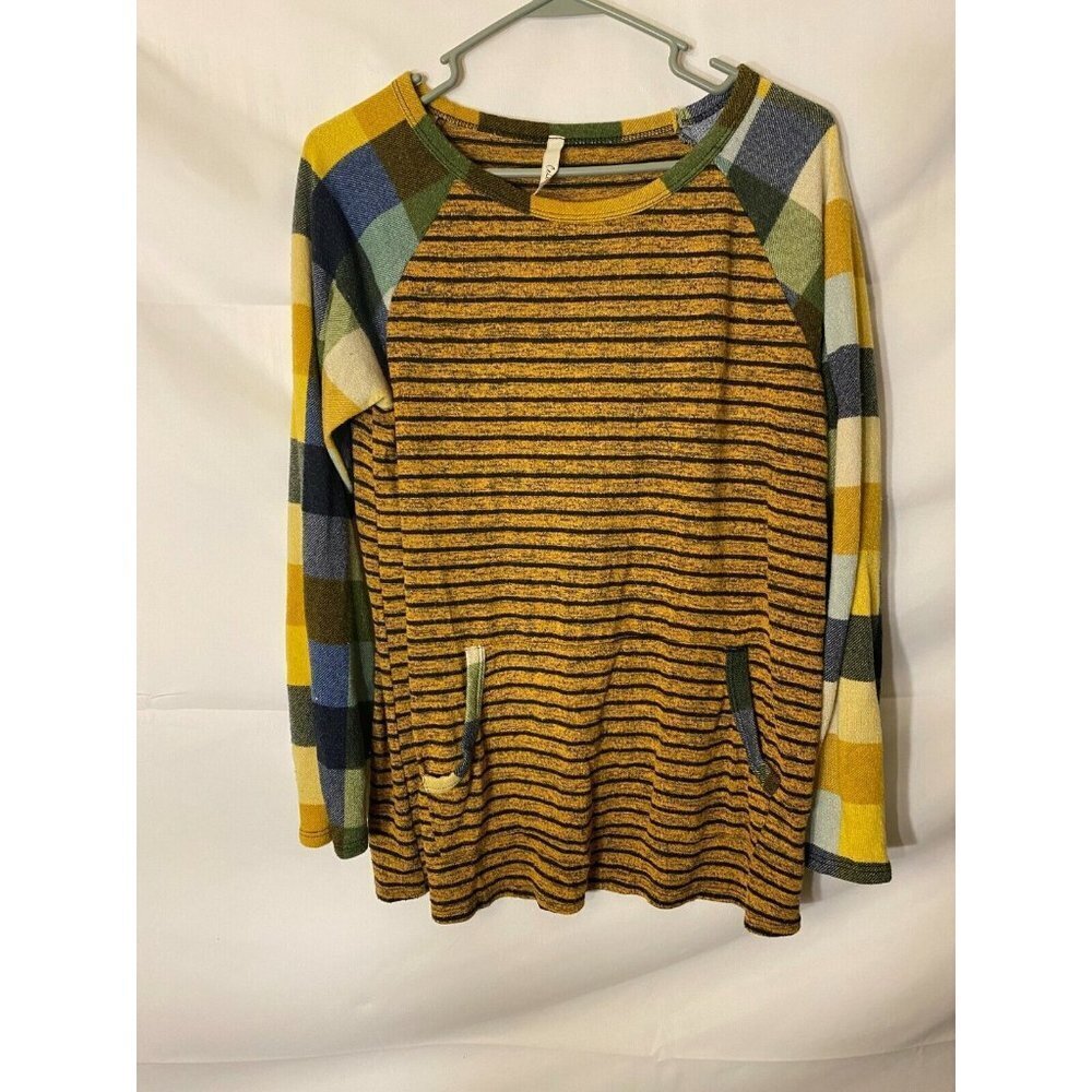 Preppy Top Colorful Women's Large Cozy Normcore Classic Boho Hippie